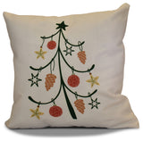 Decorative Holiday Pillow Geometric Print, Off White, 26"x26"