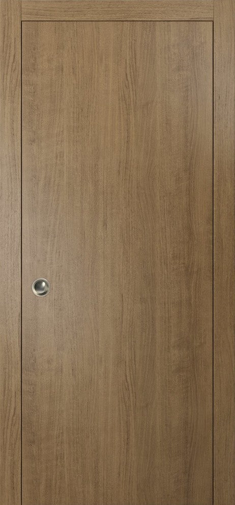 Sliding Pocket Door 24 x 80 & Hardware Frames | Planum 0010 Smoky Walnut