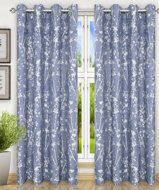 Meadow Lined Grommet Panel, Cobalt, 50"x84"