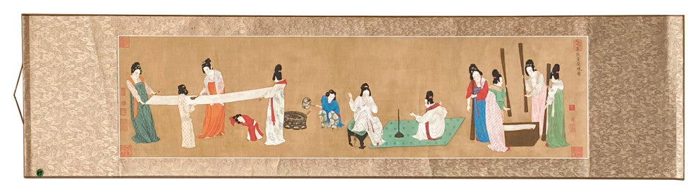 Chinese Calligraphy Ink Writing People Scenery Scroll Painting Wall Art Hws2030