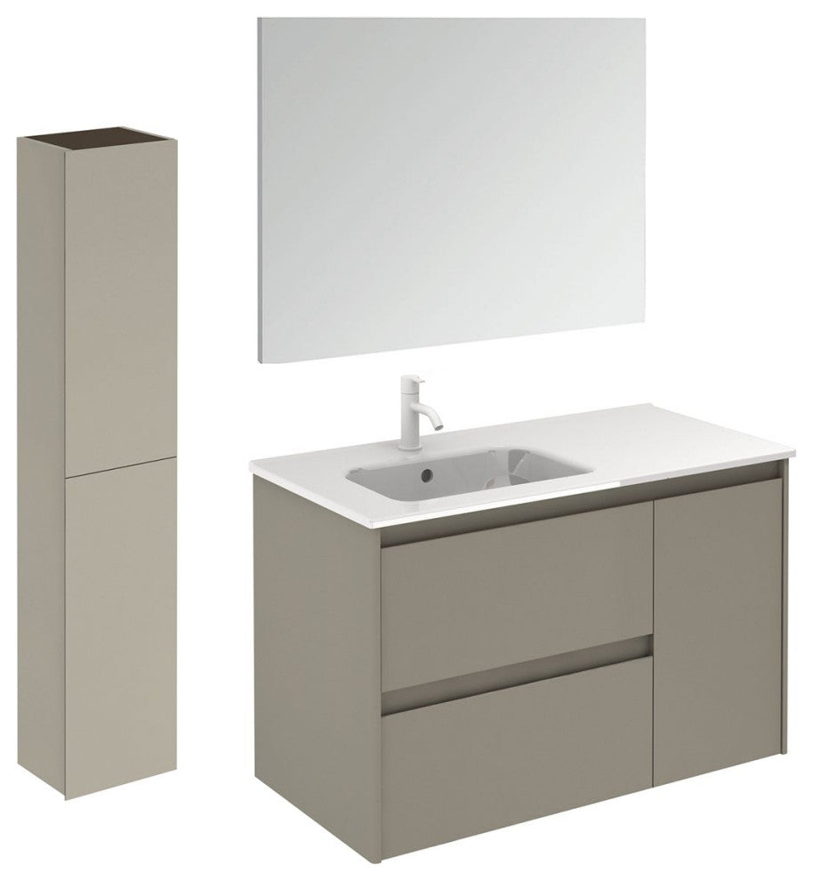WS Bath Collections Ambra 90 Pack 2 Ambra 36" Wall Mounted Single - Matte Sand