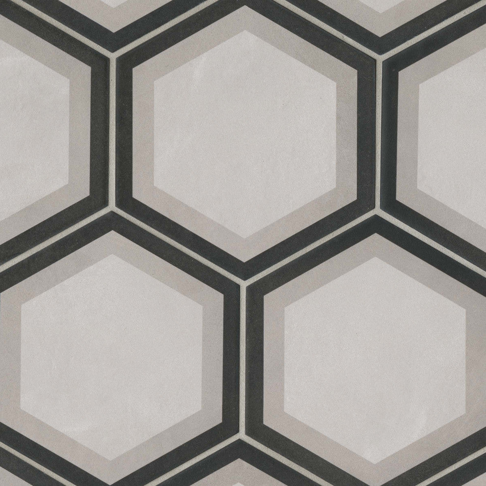 Bedrosians Allora Hexagon Matte Porcelain Tile 8.5"x10", Telaio