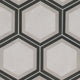 Bedrosians Allora Hexagon Matte Porcelain Tile 8.5"x10", Telaio