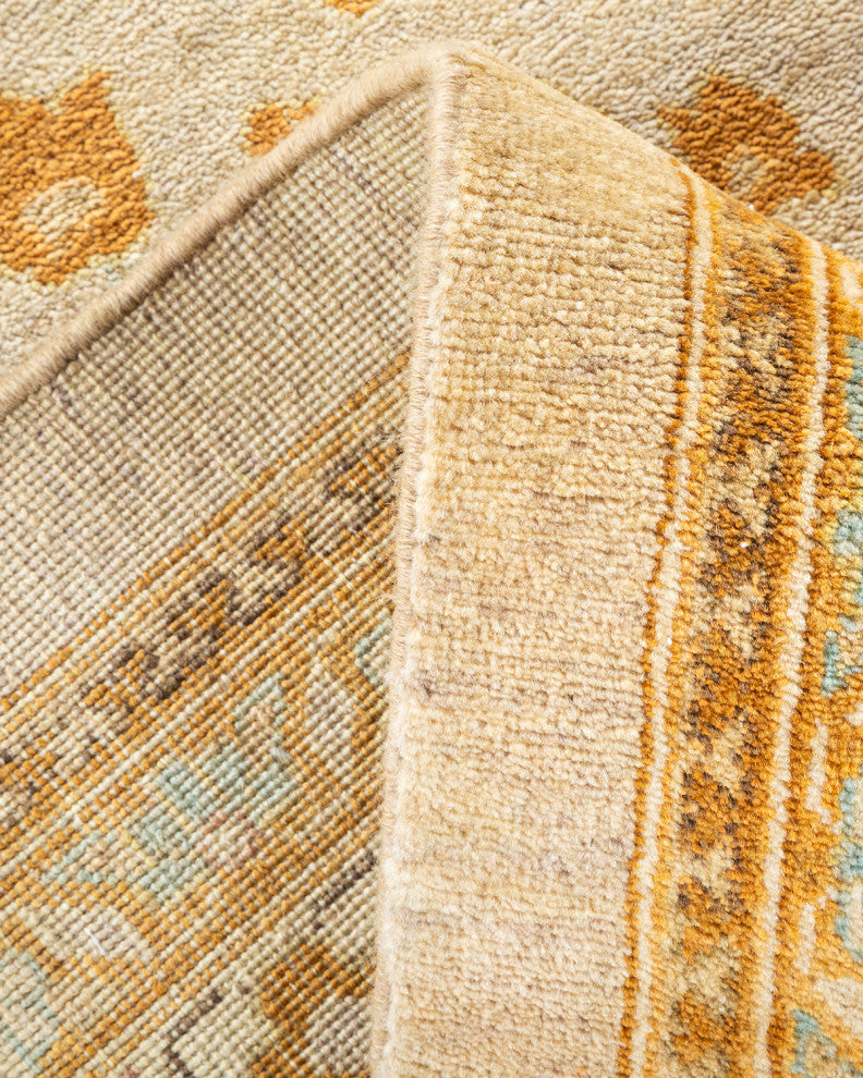 Eclectic, One-of-a-Kind Hand-Knotted Area Rug Ivory, 9' 0" x 12' 3"