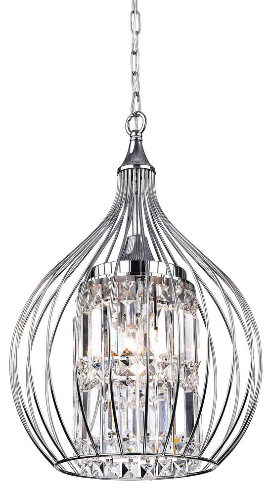 Acatia 3-Light Chrome Foyer Pendant