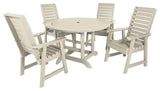 Weatherly 5-Piece Round Dining Set, Whitewash