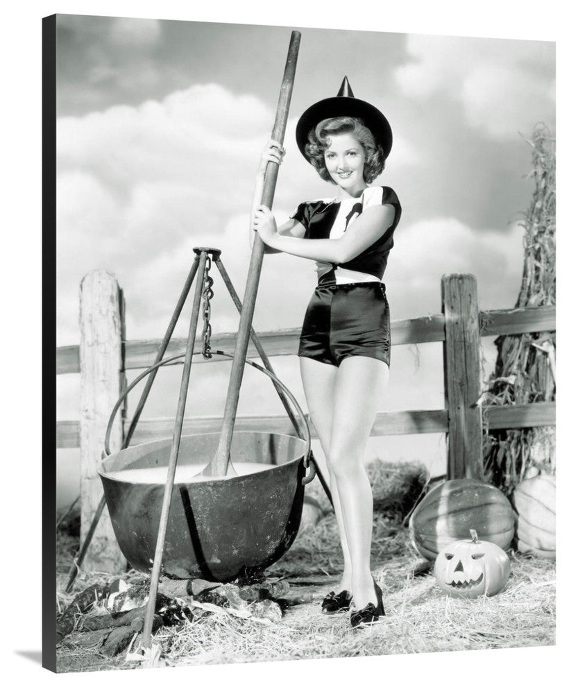 "Halloween Witch - Martha Vickers" Canvas by Hollywood Photo Archive, 32x40"