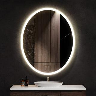 Ellipse Oval LED Mirror, 20"x30"x1.75"