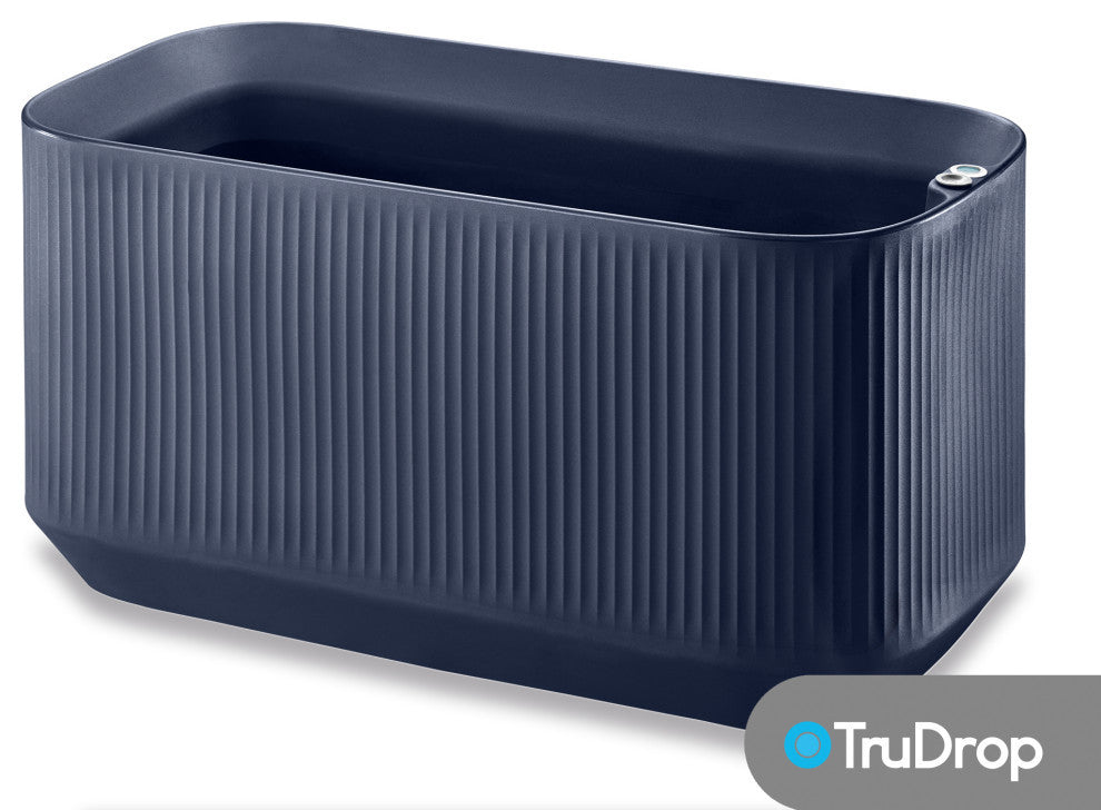 TruDrop Self-Watering Modular Deck Planter Box - Midnight, 40"x20"x20"H