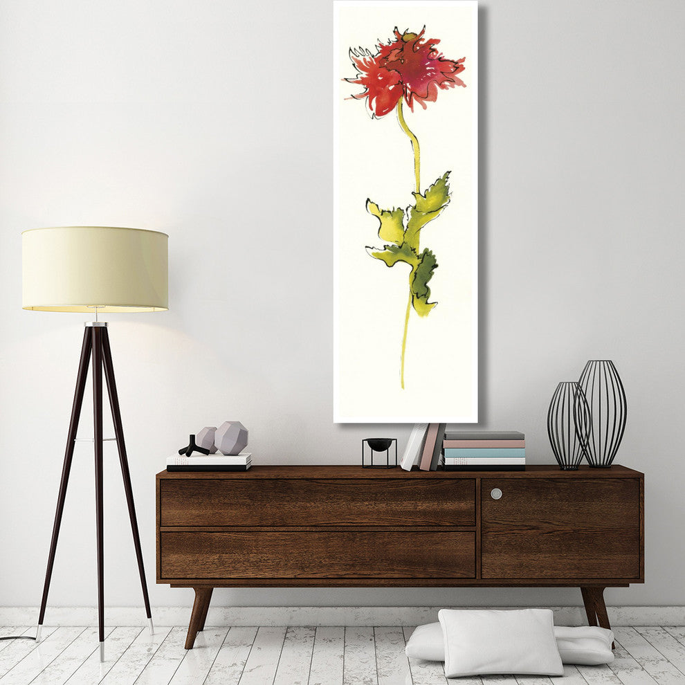 "Peony Form Poppies III" Digital Paper Print by Shirley Novak, 26"x74"