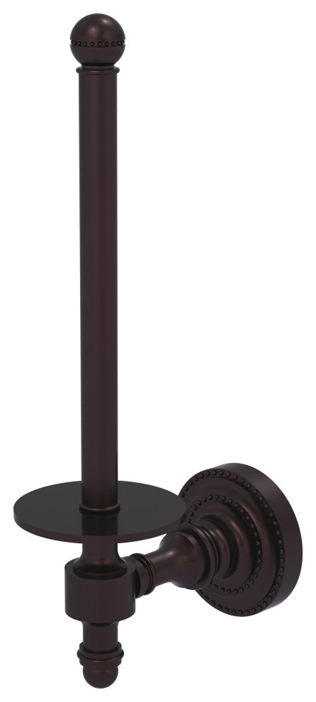Retro Dot Upright Toilet Tissue Holder, Antique Bronze