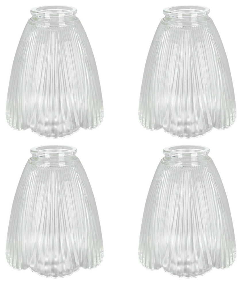 Aspen Creative 23061-4 Clear Replacement Glass Shade 4 Pack