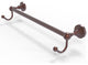 Dottingham 30" Towel Bar with Integrated Hooks, Antique Copper