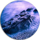 Blue Slow Motion Sea Waves, Modern Seascape Round Wall Art, 11"