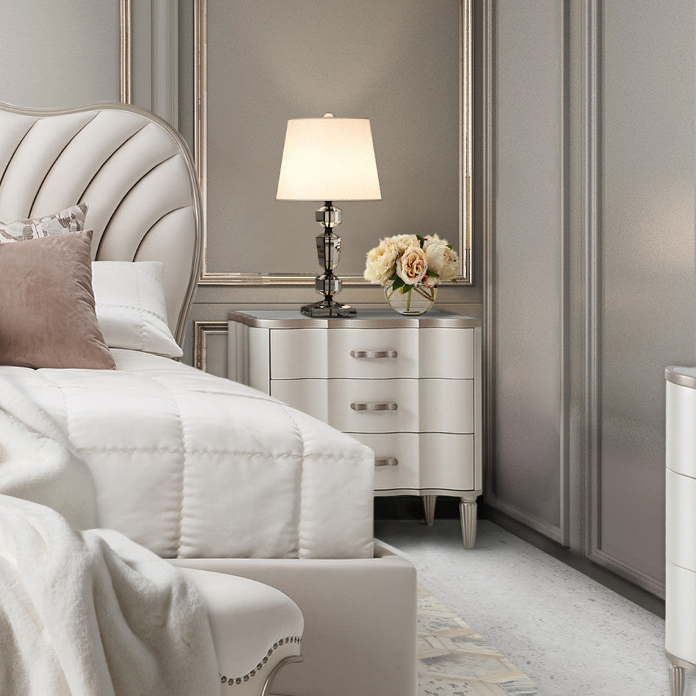 London Place 3-Drawer Nightstand - Creamy Pearl