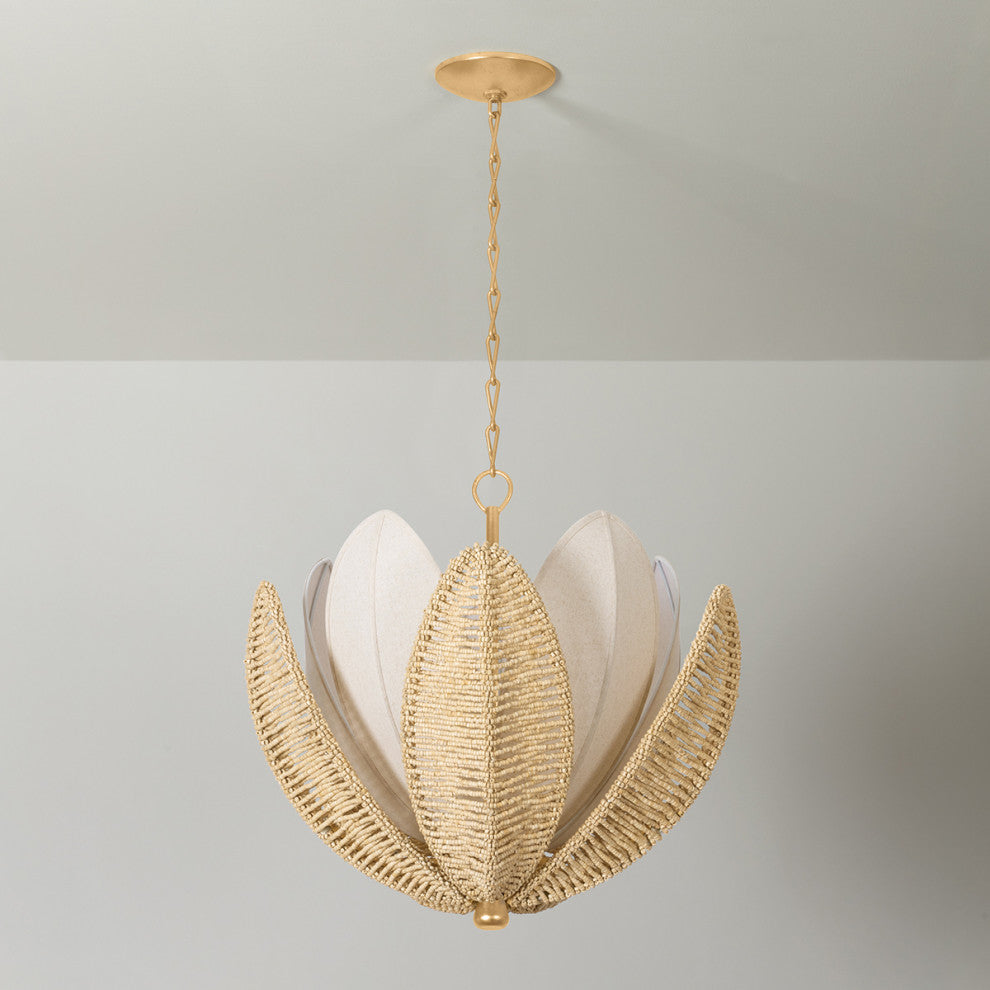 Corbett Lighting Costa Brava Chandelier, Vintage Gold Leaf, 24"Dx22.5"H