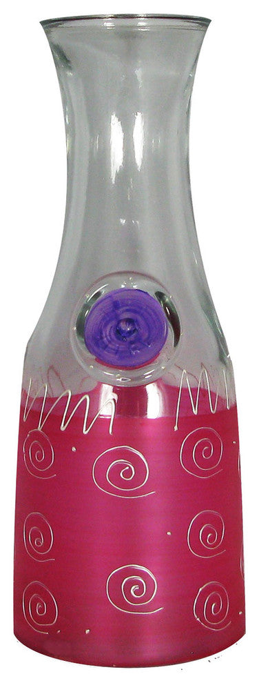 Frosted Curl Pink Carafe