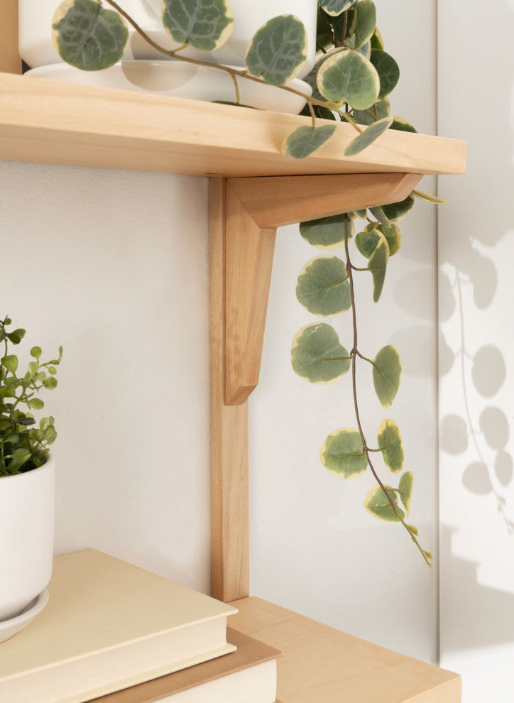 Meridien Wood Wall Shelf, Natural 24x8x24