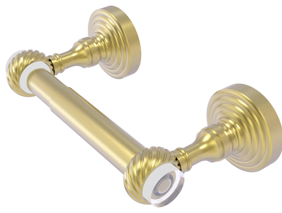 Pacific Grove 2-Post Toilet Paper Holder with Twisted Accents, Satin Brass