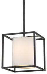 Golden Lighting 2243-M1L Manhattan 9"W Mini Pendant - Matte Black