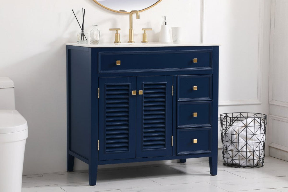 Elegant VF10436BL 36"Single Bathroom Vanity, Blue