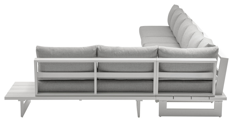 Maldives Grey Water Resistant Fabric Outdoor Patio Modular Sectional