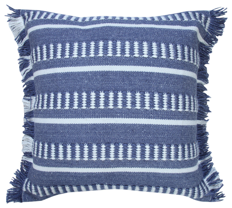Dash Geometric Indoor Outdoor Throw Pillow, Navy Blue