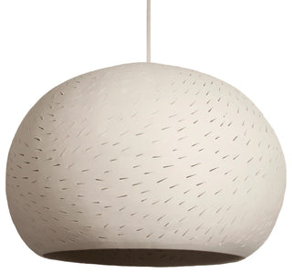 Ceiling Light: Large Claylight Pendant, Line Pattern, Incandescent Bulb