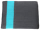 Cotton Throw Blanket, Marici Collection, Dark Gray and Turquoise