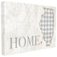 Illinois Gray Gingham & Floral Heart & Home XXL Canvas Wall Art, 30"x40"