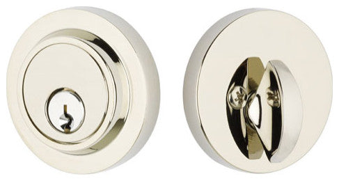 Emtek Single Cylinder Deadbolt Modern Round Rosette Satin Nickel