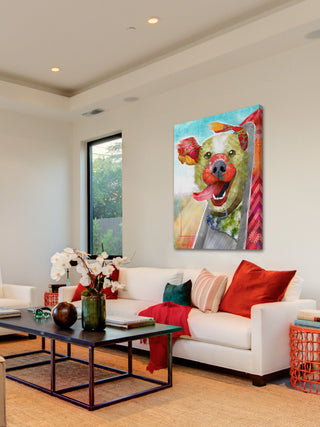 "Breezy Dog II" Painting Print on Wrapped Canvas