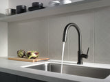 Delta Trinsic Pull-Down Kitchen Faucet with Touch2O Technology, Matte Black