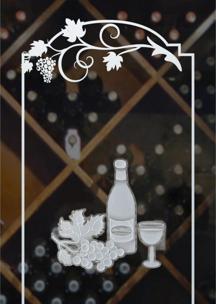 Wine Door - Wine Tasting - Primed - 28" x 80" - Knob on Right - Push Open