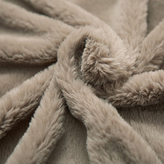 Solid Light Faux Fur Bedrest,20" x 18" x 17", Pure Cashmere