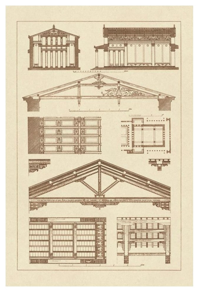 "Internal Decoration of Roof" Digital Paper Print by J. Buhlmann, 34"x50"
