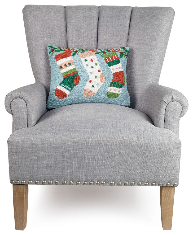 Merry Stockings Hook Pillow