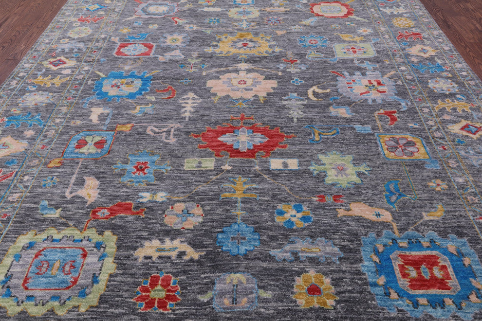 Turkish Oushak Hand Knotted Wool Rug 8' 11" X 11' 11" - Q15738
