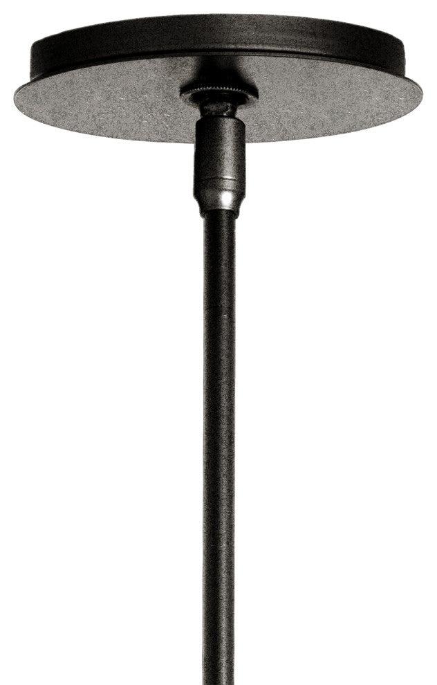 Exos Large Mini Pendant, Natural Iron Finish, Opal Glass