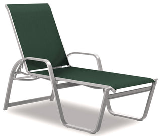 Aruba II 4-Position High Bed Chaise, Textured White, Forest Green