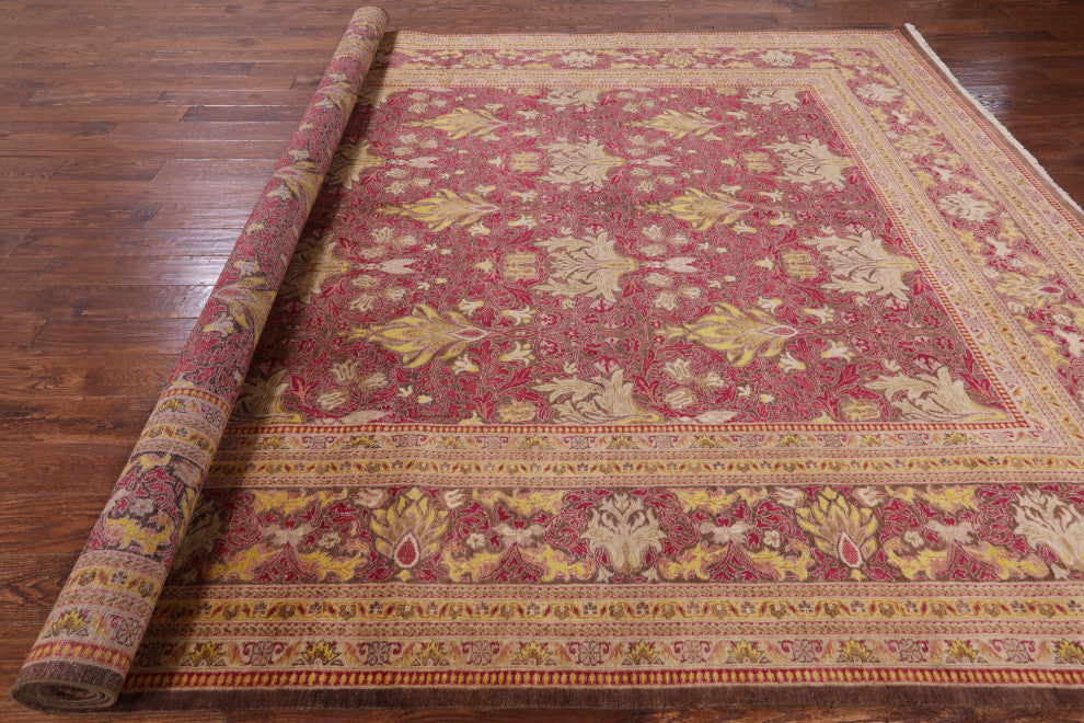 9' 1" X 12' 0" William Morris Hand Knotted Wool Rug Q4872