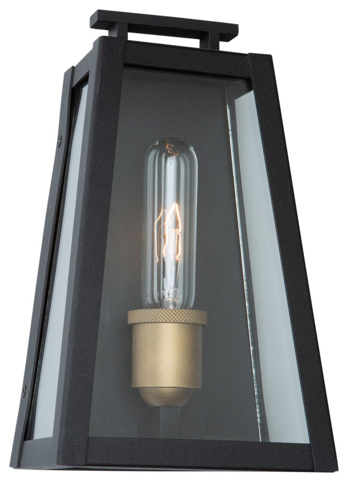 Charlestown Medium Outdoor 1 Light Wall Light, Black