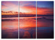 "Colorful Tropical Beach With Clouds" Metal Wall Art, 3 Panels, 36"x28"