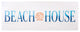 Rectangle Wood Wall Art with "Beach House" Writing Smooth White Finish