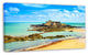 Saint Malo Fort National Beach, Seascape Canvas Art Print, 32"x16"