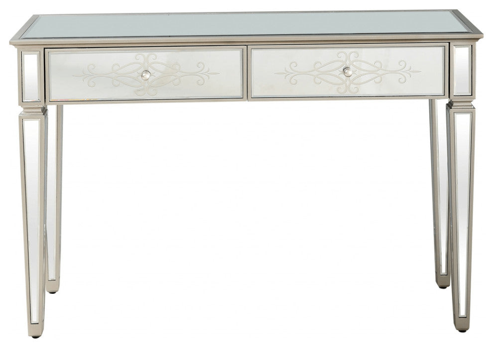 Antiqued Etch Console Table
