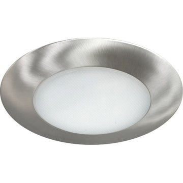 NICOR 6" Flat Albalite Recessed Shower Trim, Nickel