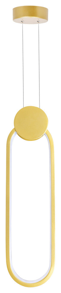 Pulley 4 in LED Satin Gold Mini Pendant