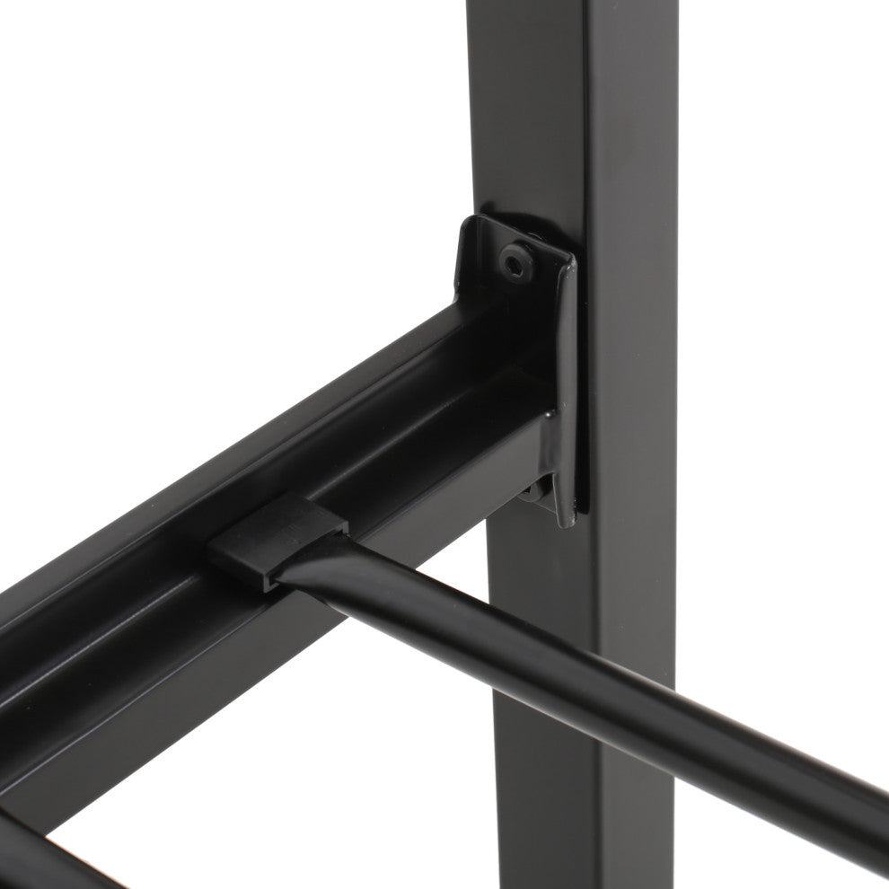 Aldrin Modern Iron Bed Frame, Flat Black