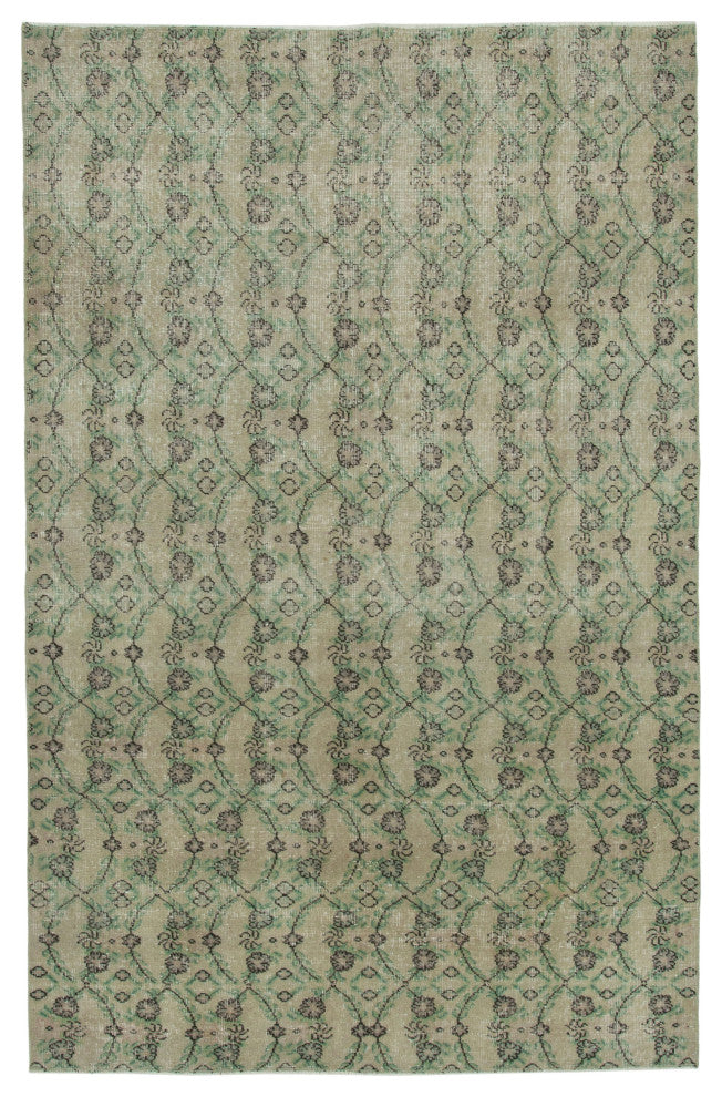 Rug N Carpet - Handwoven Turkish 5' 4'' x 8' 6'' Low Pile  Vintage Rug